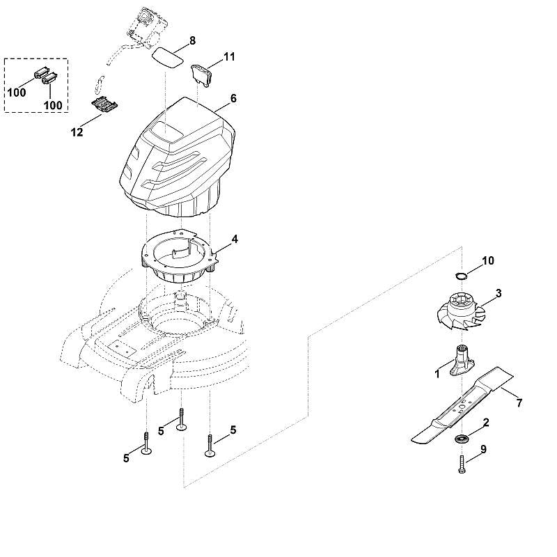STIHL 6338-704-5400 Aufnahme positie 4 technische tekening