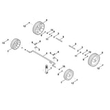 STIHL 6291-703-1000 Spindel (Höhenverstellung) positie 1 technische tekening