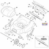 STIHL 6290-967-7205 Warnhinweis positie 19 technische tekening