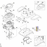 STIHL 6241-967-1511 Typenschild MH 560 positie 12 technische tekening
