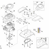 STIHL 6241-967-1520 Typenschild MH 685 positie 103 technische tekening