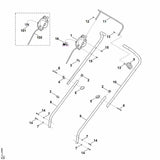 STIHL 6311-430-0404 Totmannschalter mit Thermoschutz EUR positie 1 technische tekening