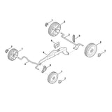 STIHL 6320-700-0406 Rad kpl. 150 positie 1 technische tekening