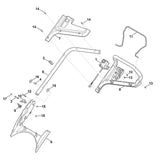 STIHL 6320-430-0439 Totmannschalter positie 1 technische tekening