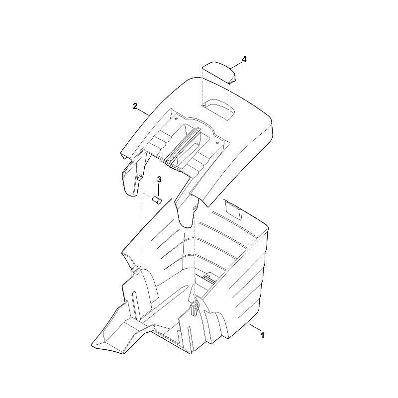 STIHL 6375-708-8000 Klappe positie 4 technische tekening