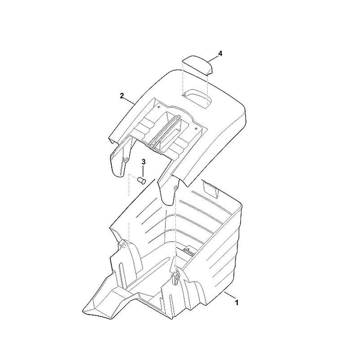 STIHL 6375-708-8000 Klappe positie 4 technische tekening