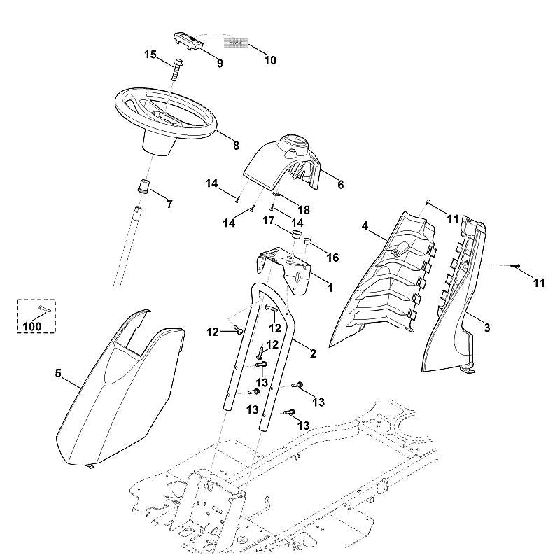 STIHL 6140-706-2707 Haube positie 5 technische tekening