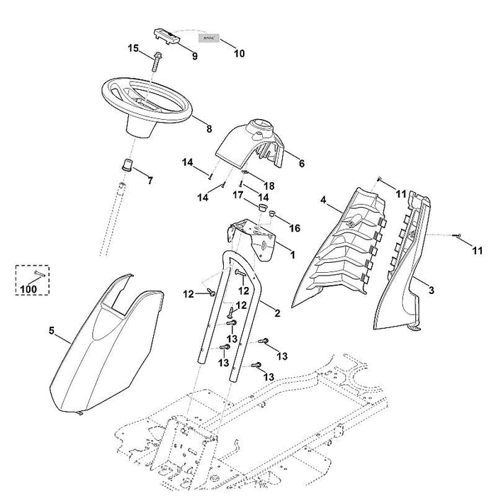 STIHL 9039-490-0994 Gewindeformschraube M6x16 positie 11 technische tekening