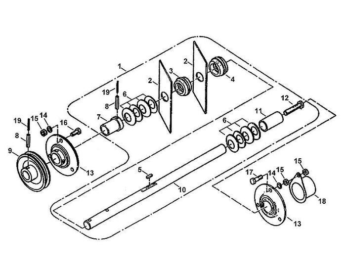 STIHL 9007-319-3071 Sechskantschraube M12LHx55 positie 12 technische tekening