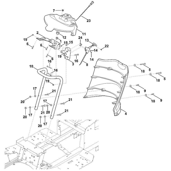 STIHL 9533-003-9223 Bundbuchse positie 1 technische tekening