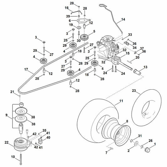 STIHL 9296-021-1657 Scheibe 19x26x1,5 positie 31 technische tekening