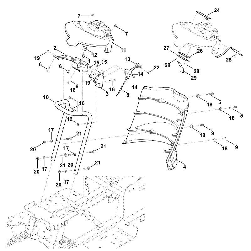 STIHL 6170-780-4005 Armaturenbrett kpl. positie 11 technische tekening