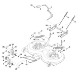STIHL 6170-703-4910 Schenkelfeder positie 14 technische tekening