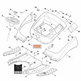 STIHL 6170-967-1501 Typenschild RT 6112 ZL positie 16 technische tekening