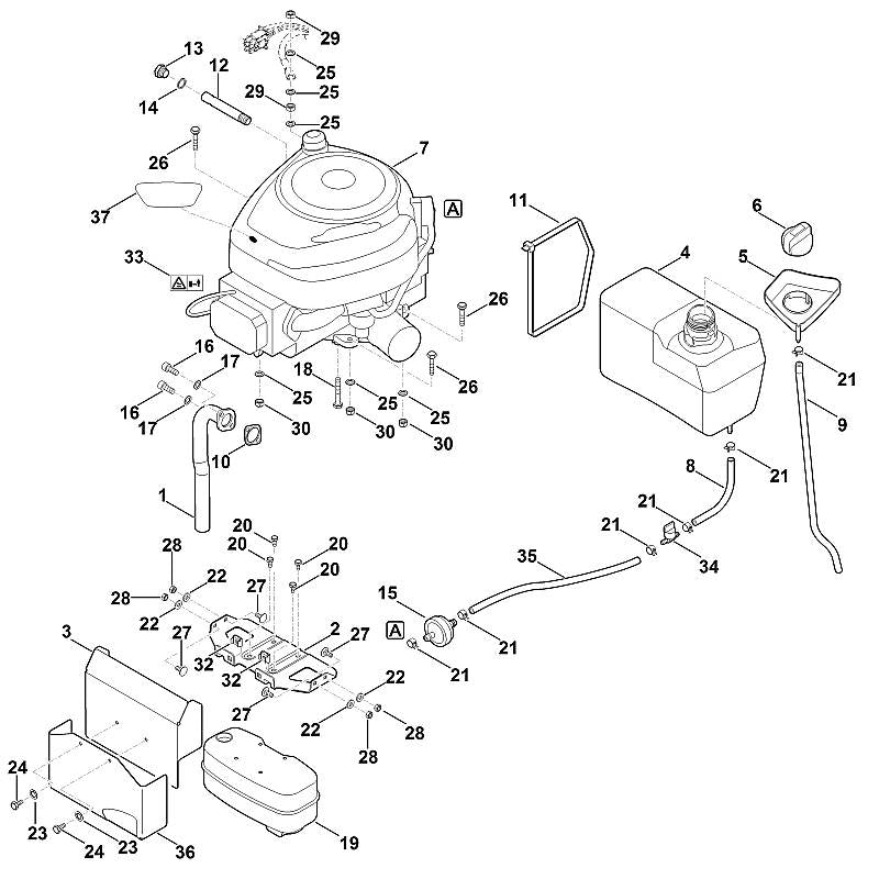 STIHL 6170-140-2531 Krümmer positie 1 technische tekening