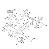 STIHL 6340-700-2701 Klappe kpl. positie 1 technische tekening