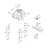 STIHL 6340-967-1510 Typenschild RM 545 V positie 6 technische tekening