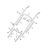 STIHL 6375-763-4801 Lenkerunterteil positie 6 technische tekening