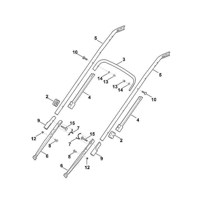 STIHL 9240-216-1100 Hutmutter M8 positie 13 technische tekening