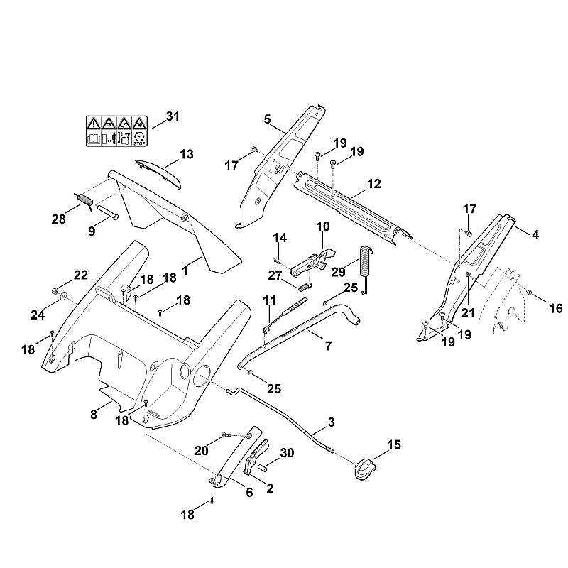 STIHL 6340-706-5901 Bolzen positie 9 technische tekening