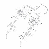 STIHL 6383-764-0612 Gehäusehälfte positie 16 technische tekening