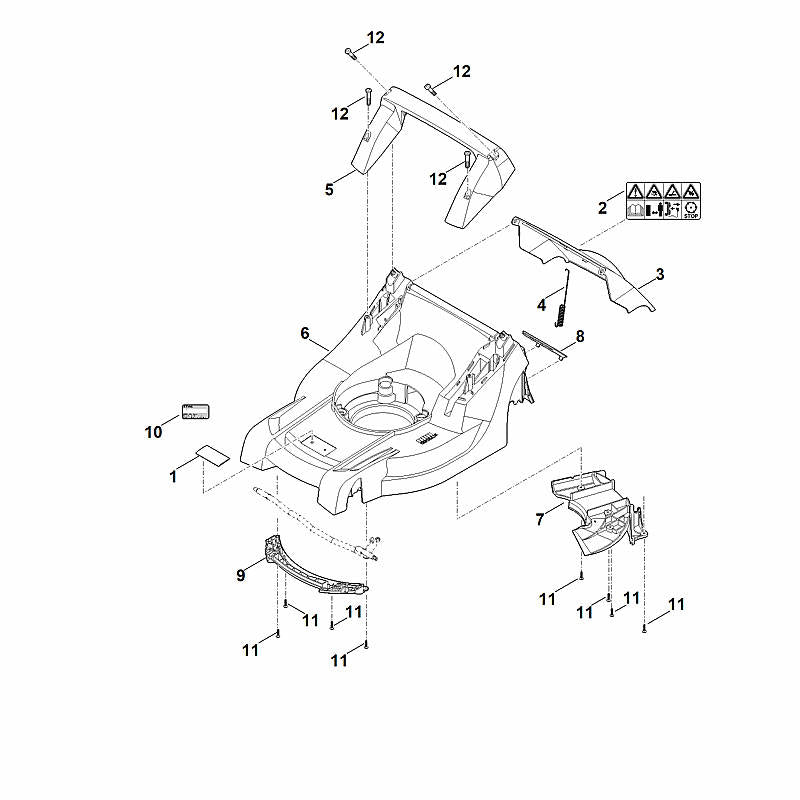 STIHL 6338-700-2701 Klappe kpl. positie 3 technische tekening