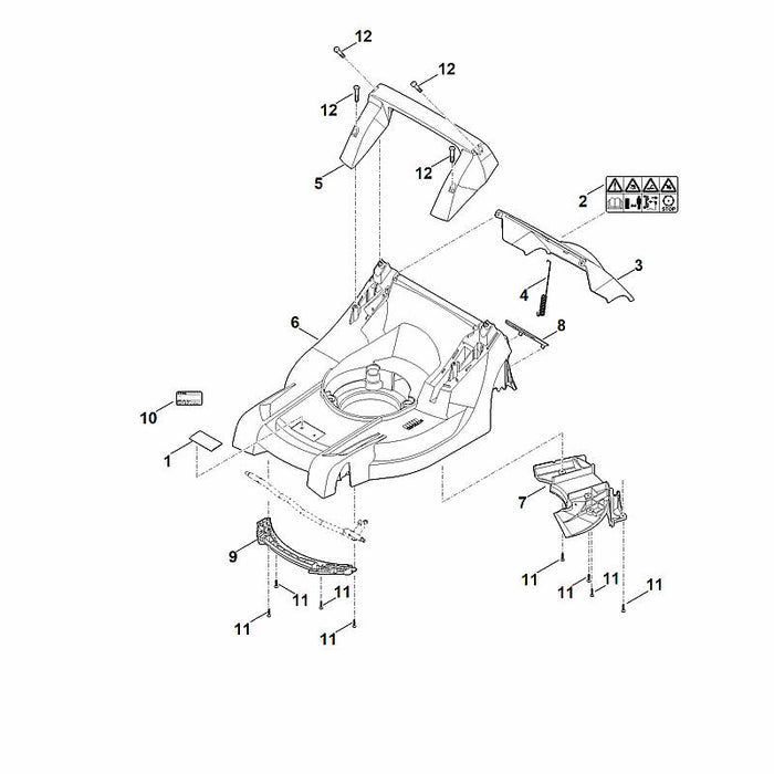 STIHL 6338-700-2701 Klappe kpl. positie 3 technische tekening