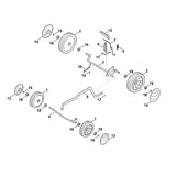 STIHL 6338-700-2405 Achse positie 3 technische tekening