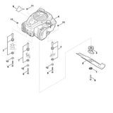 STIHL 6338-967-1505 Typenschild RM 443 T positie 6 technische tekening