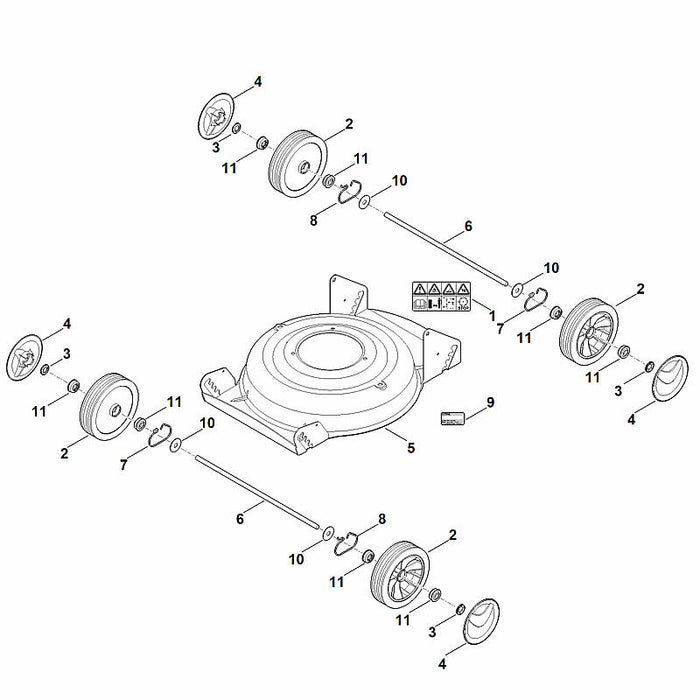 STIHL 6357-700-8561 Gehäuse positie 5 technische tekening