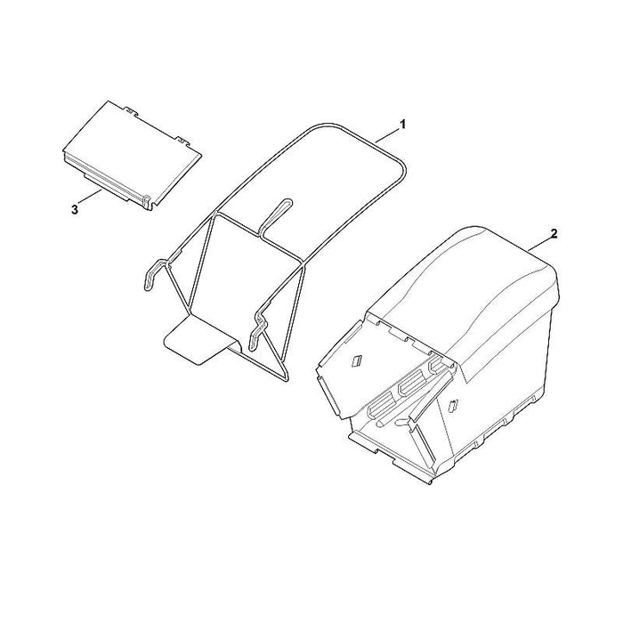 STIHL 6378-700-9702 Fangkorb (Gewebe) positie 2 technische tekening