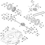 STIHL 6378-704-2110 Keilriemen positie 14 technische tekening