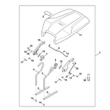 STIHL 6909-700-7401 Halterung links positie 9 technische tekening