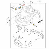 STIHL 6301-780-2032 Abdeckung positie 3 technische tekening