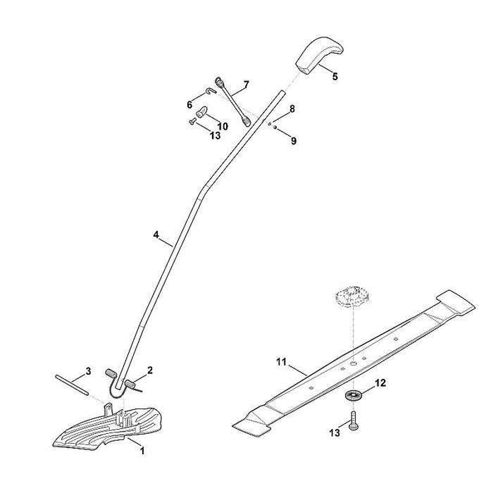 STIHL 6907-766-8340 Mulcheinsatz positie 1 technische tekening