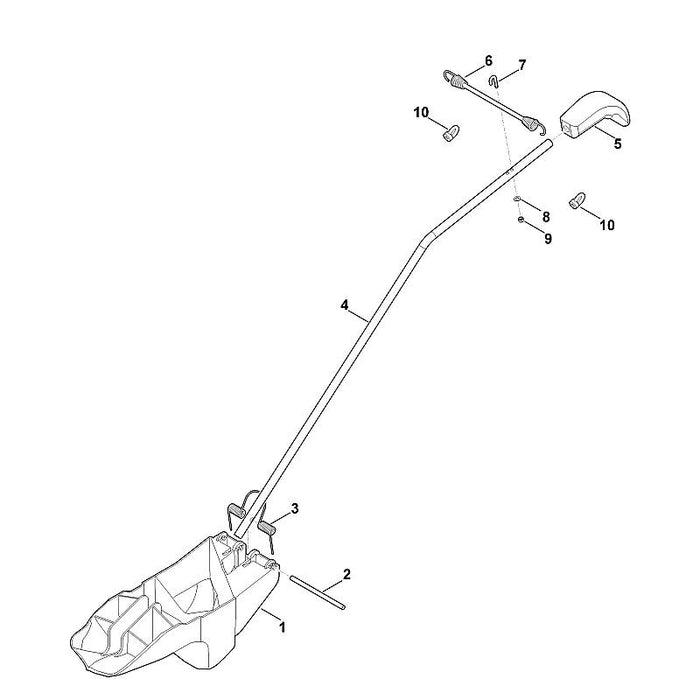 STIHL 6907-760-1000 Spanngummi positie 6 technische tekening