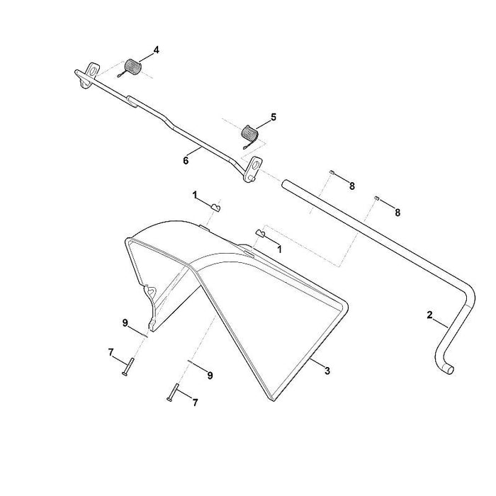 STIHL 6907-790-4110 Haltebügel positie 6 technische tekening