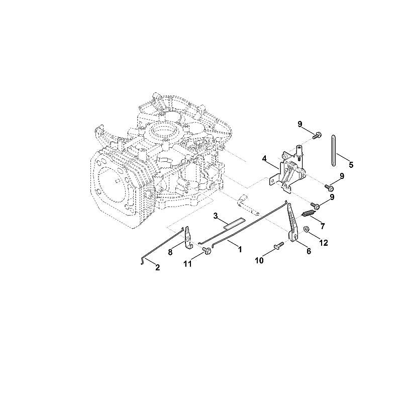 STIHL 0004-104-0501 Reglerstange positie 1 technische tekening