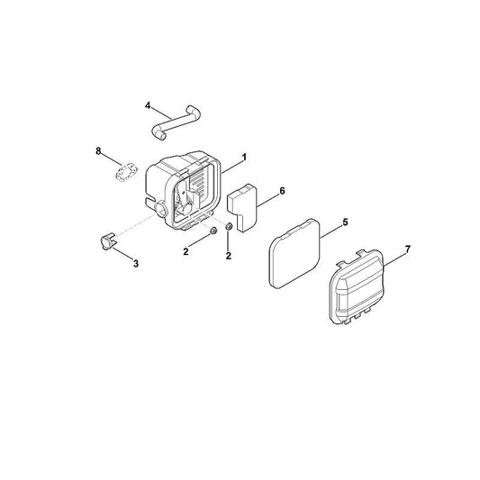 STIHL 0004-140-4402 Luftfilter positie 1 technische tekening
