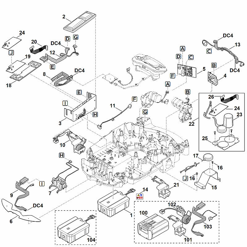 STIHL 6309-430-1417 Elektronikmodul positie 3 technische tekening
