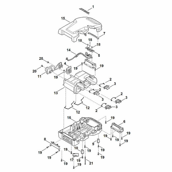 STIHL 9074-477-2309 Schraube IS P3x12 positie 18 technische tekening