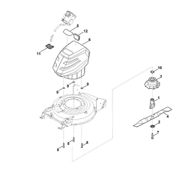 STIHL 6357-967-0125 Typenschild RMA 2 RT positie 5 technische tekening