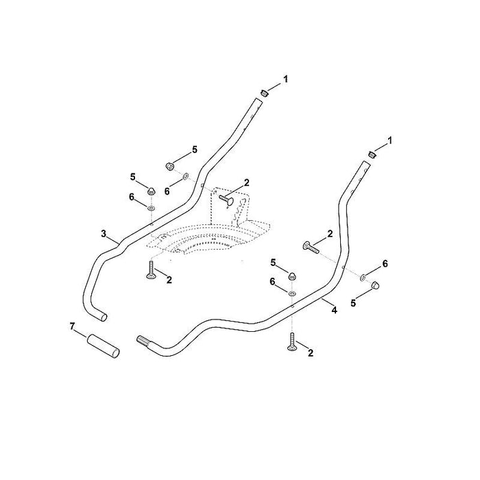 STIHL 9027-068-1860 Flachrundschraube M8x30 positie 2 technische tekening