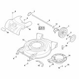 STIHL 6357-700-8555 Gehäuse positie 13 technische tekening