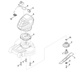 STIHL 6338-967-0185 Typenschild RMA 443 TC positie 8 technische tekening