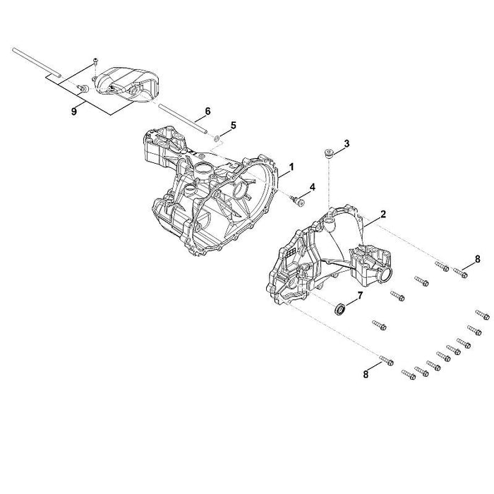 STIHL 0012-640-6100 Öltank positie 9 technische tekening