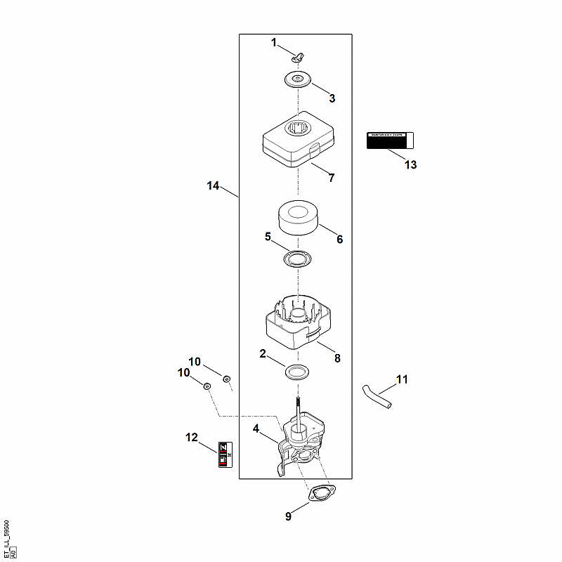 STIHL 0004-124-1800 Halter positie 4 technische tekening
