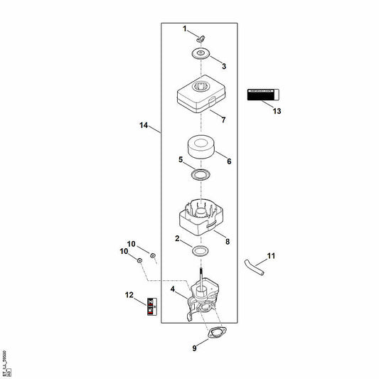 STIHL 0004-124-1800 Halter positie 4 technische tekening