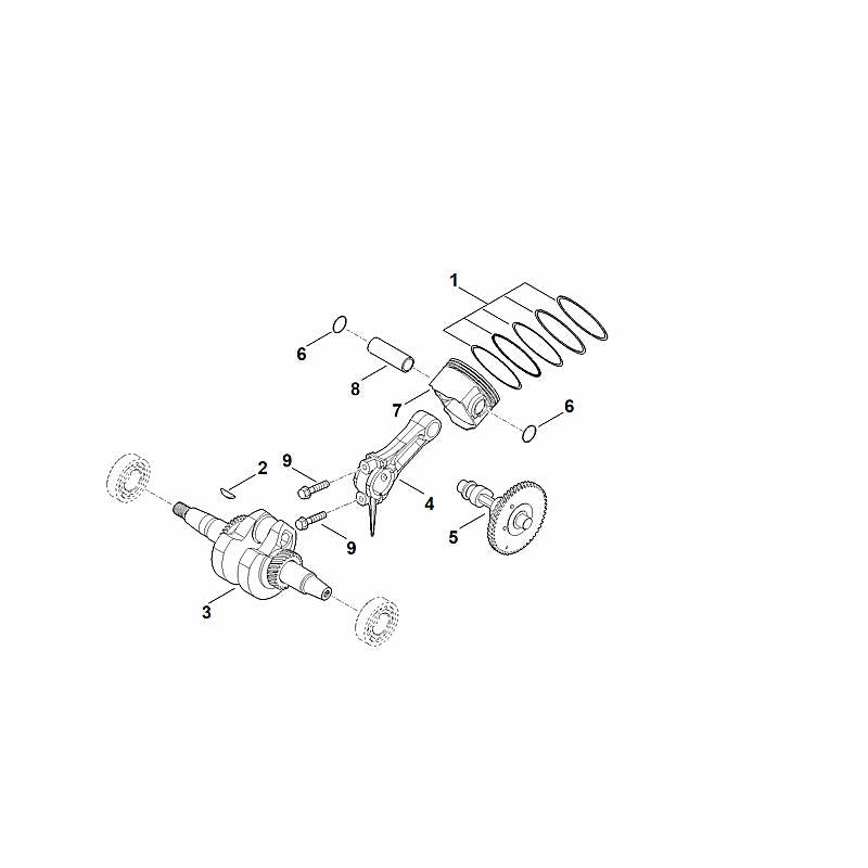STIHL 0004-035-0100 Schraube positie 9 technische tekening