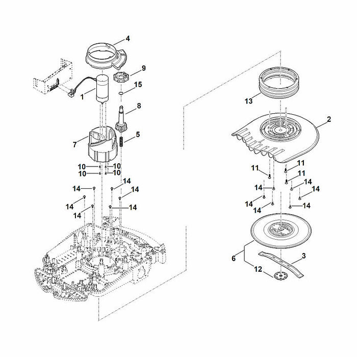 STIHL 6909-760-9700 Mitnehmer kpl. positie 6 technische tekening